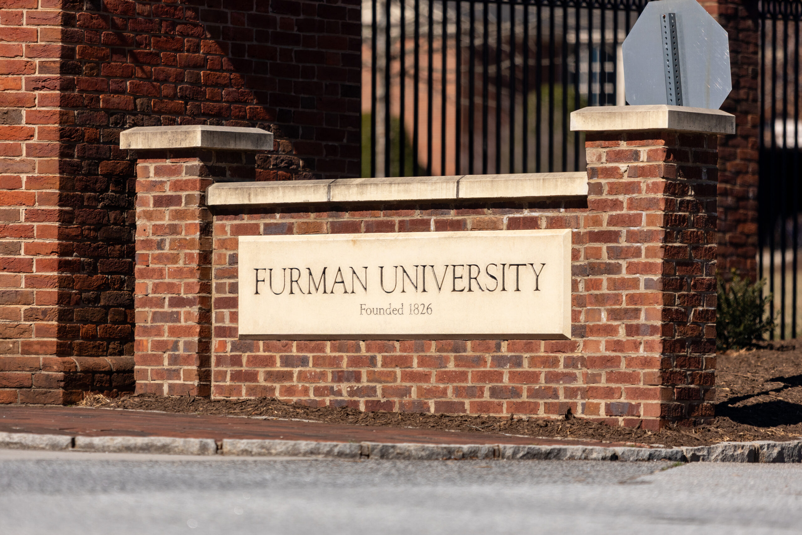 Furman University sign